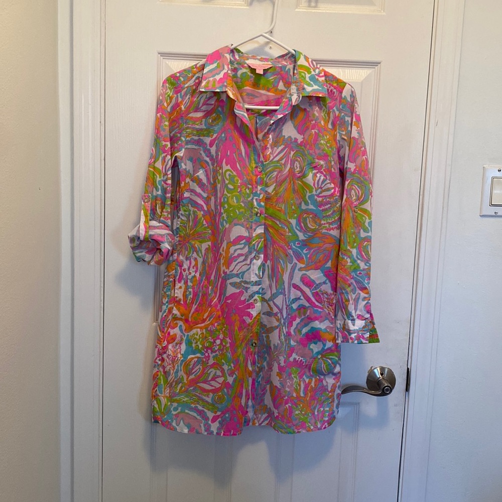 Lilly Pulitzer button down dresss XS